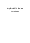 Acer Aspire 6920G Owner's Manual