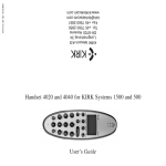 Handset 4020 and 4040 for KIRK Systems 1500 and 500 User's Guide