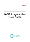 MCIS Irregularities User Guide