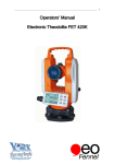 Operators' Manual Electronic Theodolite FET 420K