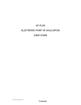 AC PLUS ELECTRONIC POINT OF SALE (EPOS) USER GUIDE