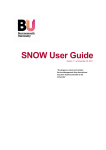 SNOW User Guide - Bournemouth University