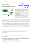 Quick Start User Guide Advent Controls GSM Auto