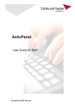 ActivPanel User Guide - Edinburgh Napier University
