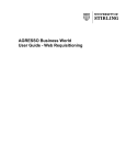 AGRESSO Business World User Guide - Web Requisitioning