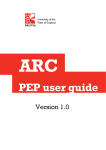 PEP user guide - University of the West of England