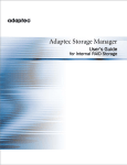 Adaptec Storage Manager: User's Guide for Internal RAID Storage