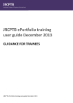 JRCPTB ePortfolio training user guide December 2013
