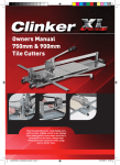 Owners Manual 750mm & 900mm Tile Cutters