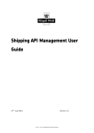 Shipping API Management User Guide