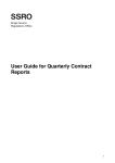 User guide for quarterly contract reports