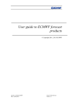 User guide to ECMWF forecast products