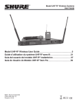 Shure UHF-R_Plus Wireless Systems User Guide