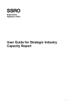 SSRO User Guide for Strategic Industry Capacity Report