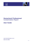 Homecheck Professional Contamination Report User Guide