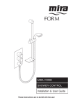 MIRA FORM SHOWER CONTROL Installation & User Guide