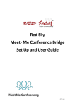 Red Sky Meet- Me Conference Bridge Set Up and User Guide