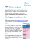 PEF Online user guide - Electoral Commission