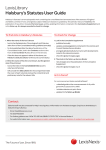 LexisLibrary Halsbury's Statutes User Guide