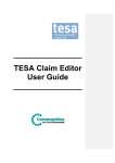 TESA Claim Editor User Guide