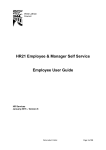 HR 21 – Employee Self Service User Guide