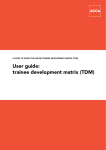 User guide: trainee development matrix (TDM)