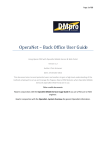 OperaNet – Back Office User Guide