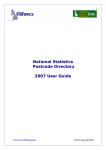 National Statistics Postcode Directory 2007 User Guide