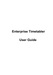 Enterprise Timetabler User Guide