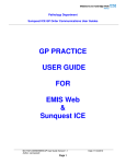 GP PRACTICE USER GUIDE FOR EMIS Web & Sunquest ICE