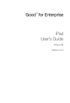 Good™ for Enterprise iPad User's Guide