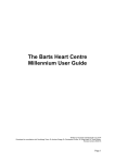 The Barts Heart Centre Millennium User Guide