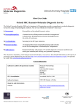 Short User Guide and Request Form - Oxford Molecular Diagnostics