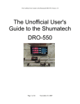 The Unofficial User's Guide to the Shumatech DRO-550