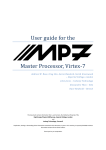 User guide for the Master Processor, Virtex-7