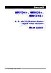 HRHD4+, HRHD9+, HRHD16+ DVR User Guide