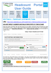 Headcount portal user guide, section 4: Forecast (estimate) task