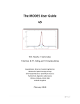 The MODES User Guide v3