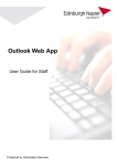 Outlook Web Access User Guide for Staff - Staff Intranet