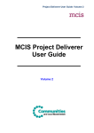 MCIS Project Deliverer User Guide