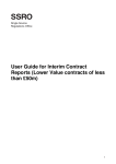 SSRO User guide for interim contract report (lower value