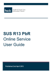 SUS R13 PbR Online Service User Guide