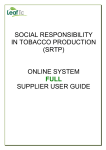 (srtp) online system full supplier user guide
