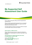My Supported Self Assessment User Guide