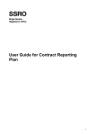 SSRO User Guide for Contract Reporting Plan