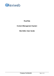 FlexiWeb Content Management System Site Editor User Guide