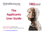 The Applicants User Guide