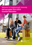 Welcome to Loughborough University Hall user guide 2014
