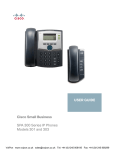 Cisco Small Business IP Phone SPA 30X User Guide (SIP)