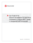 User Guide for the Polycom SoundStation IP 7000 Phone